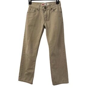 Levi’s 514 Boys Straight Fit Khaki Jeans, Size 10 Regular (W25 x L25), Tan Pants